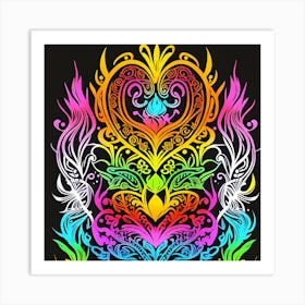 Heart Of Rainbows Art Print