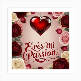 Eres Mi Passion Love Gift Art Print