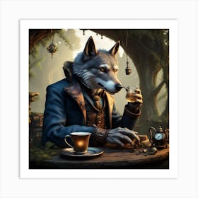 Steampunk Wolf Art Print