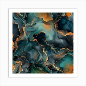 Gilded Marble (4) Art Print