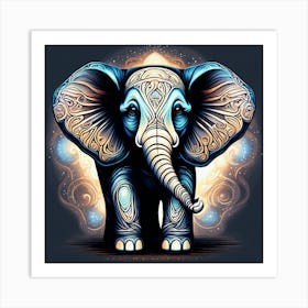 Elephant Painting Art Print