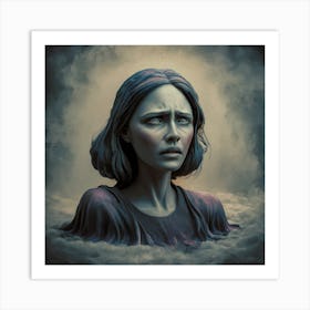 Cry woman Art Print