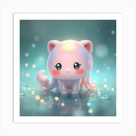 Kawaii Kitty 1 Art Print