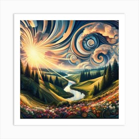 Hypnotic Dreams River Art Print