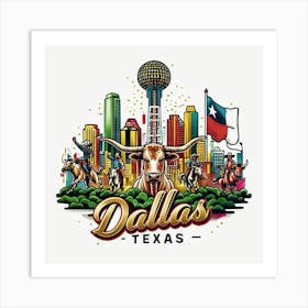 Dallas Texas Art Print