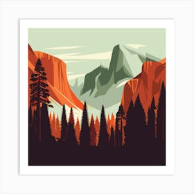 Mountain Travel Canyon Nature Tree Wood Art Print