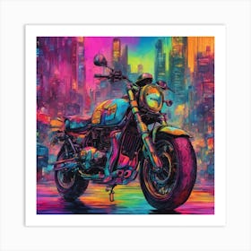 Neon BSA Goldstar 650 Art Print