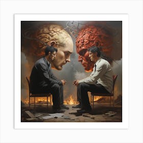 Internal conflict Art Print