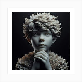 Petals boy Art Print