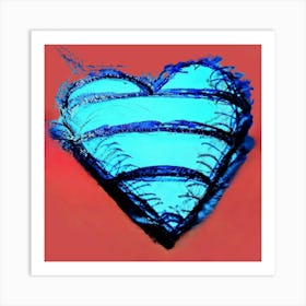 Blue Heart Art Print