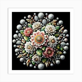 Russian Flower Painting Art Print