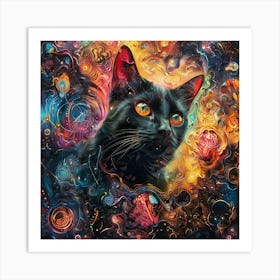 Cat In Space 2 Art Print