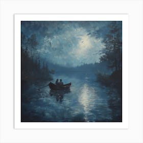 Moonlight On The Lake Art Print