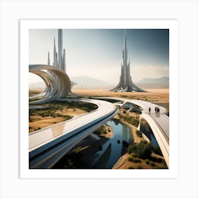 Futuristic City 264 Art Print