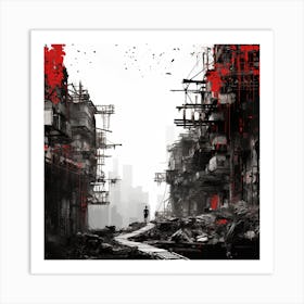 Splatter City Art Print