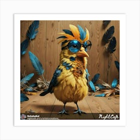 Nightcap Bird Art Print