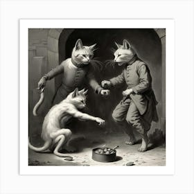 Cat And Mouse Art Print