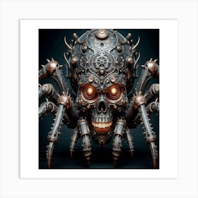 Steampunk Skull Art Print