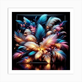 Colorful Feathers Art Print