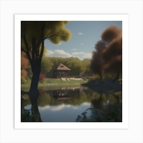 Pond In The Woods 2 Art Print