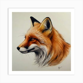 Fox Head Art Print