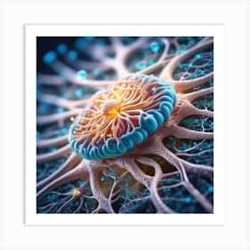 3d Illustration Of A Neuron 1 Art Print