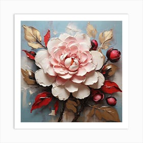 Camellia flower 7 Art Print