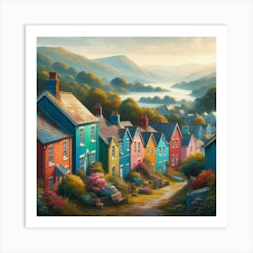 Village In Wales Art Print