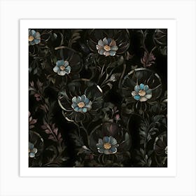 Black And White Flowers 6 Art Print