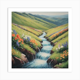 Stream In The Hills Art Print