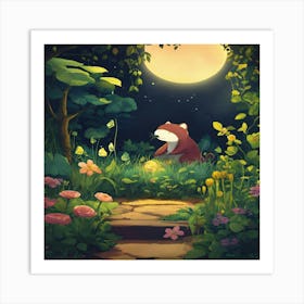 Fox In The Forest Art Print