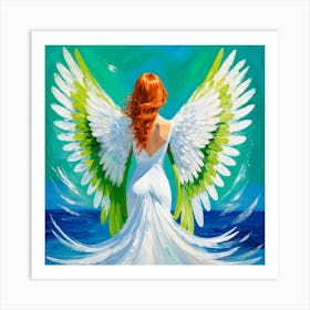 Abstract angel Art Print