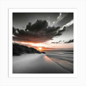 Sunset At The Beach 690 Art Print