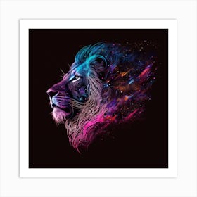Galaxy Lion 2 Art Print