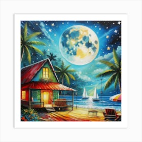 House On The Beach Art Print