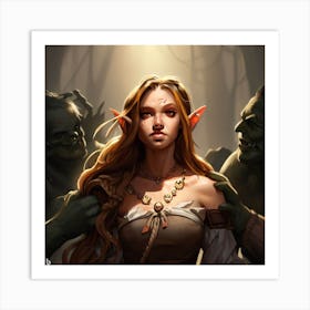 Elf Girl Art Print