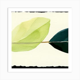 Two Leaves Art Print