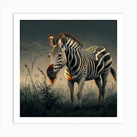 Zebra 4 Art Print