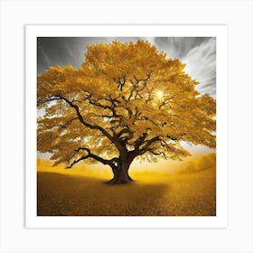 Golden Tree 8 Art Print