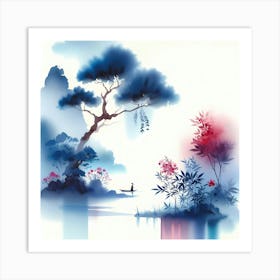 Chinese Landscape Painting 17 Art Print