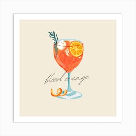 Blood Orange Square Art Print