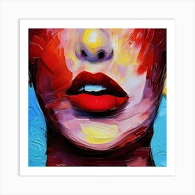 Abstract Of A Woman'S Face Art Print