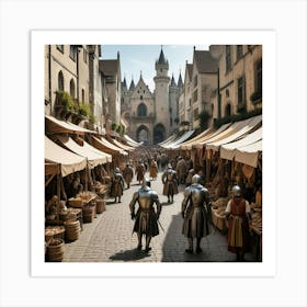 Medieval Market 3 Art Print