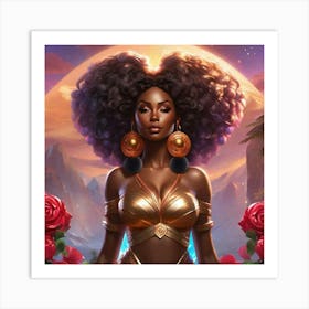 Beautiful Black Queen Art Print