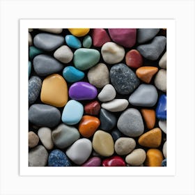 625597 4k ,Colorful Stones Background, Colored Beach Ston Xl 1024 V1 0 1 Art Print