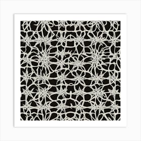 Abstract Black And White Pattern 3 Art Print