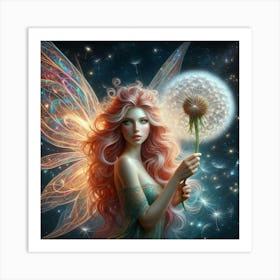 Fairy Dandelion Art Print