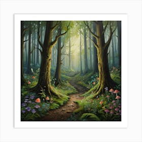 Path In The Woods 1 Art Print