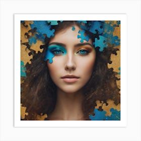 Jigsaw Puzzle make up Art Print