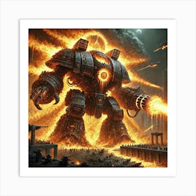 Vulkaris Flame Colossus Iron Commonwealth Art Print